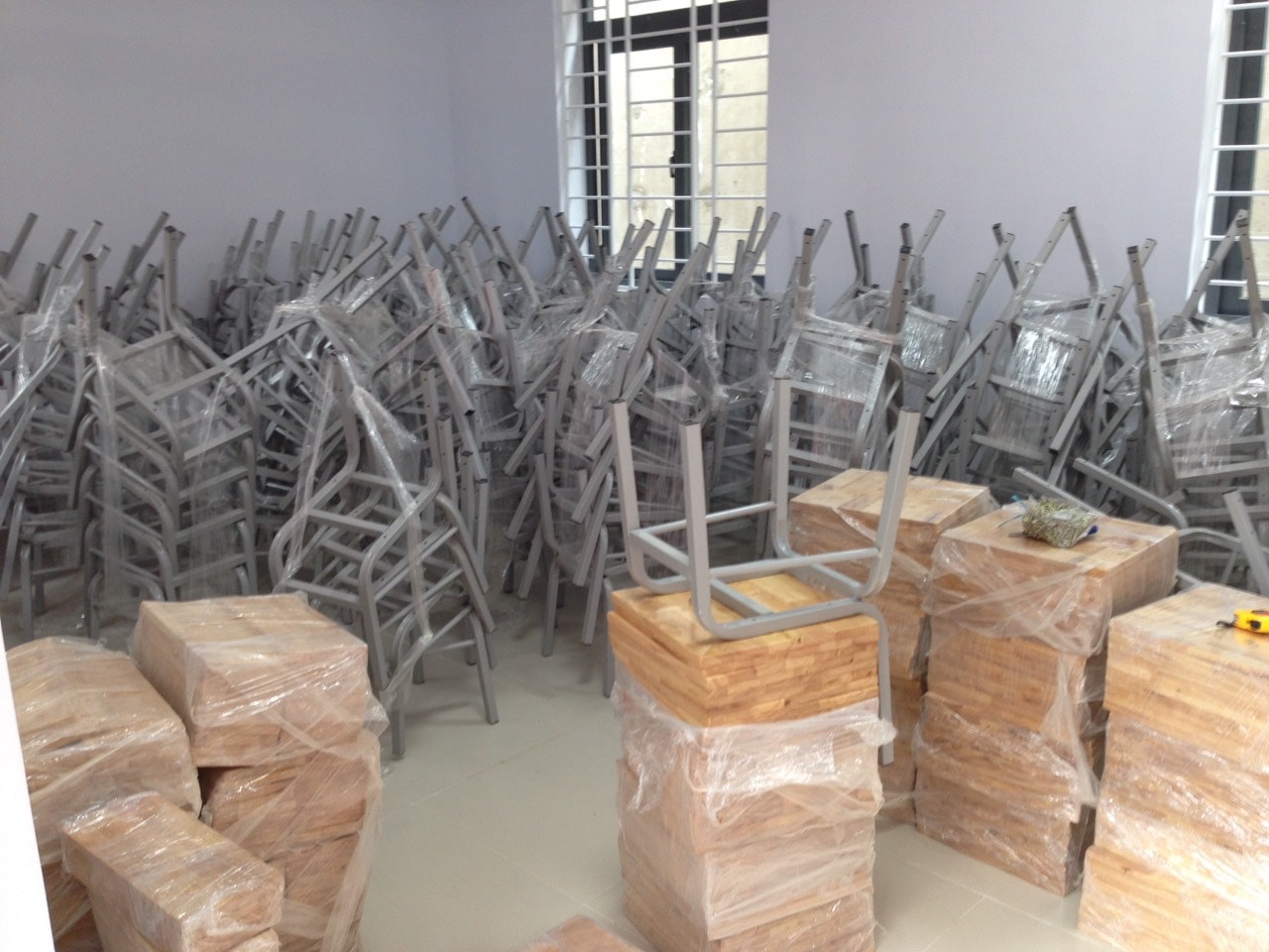 [Nội thất trường học] Bàn ghế học sinh trường Ngoại Ngữ Đồng Nai